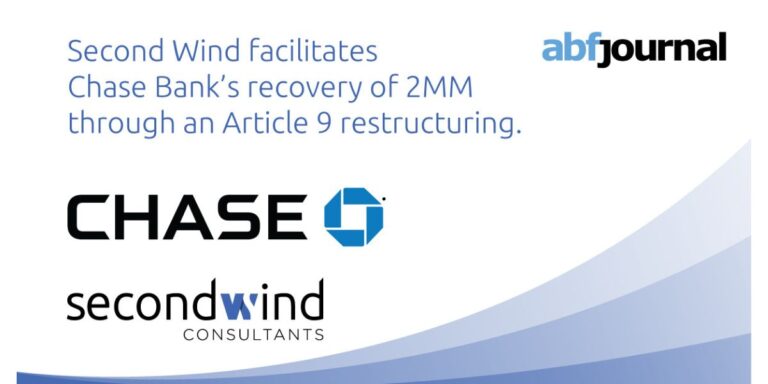 Second Wind Consultants Achieves $2MM Recovery for Chase Through Article 9 Restructuring of Construction Supply Company