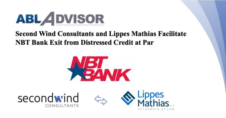 Second Wind and Lippes Mathias Facilitate NBT Bank Exit from Distressed Credit